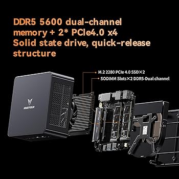MINISFORUM UM890 Pro Mini PC - AMD AI Ryzen 9 8945HS, 8 C/16